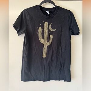 Black Tin haul T-shirt with a green catus